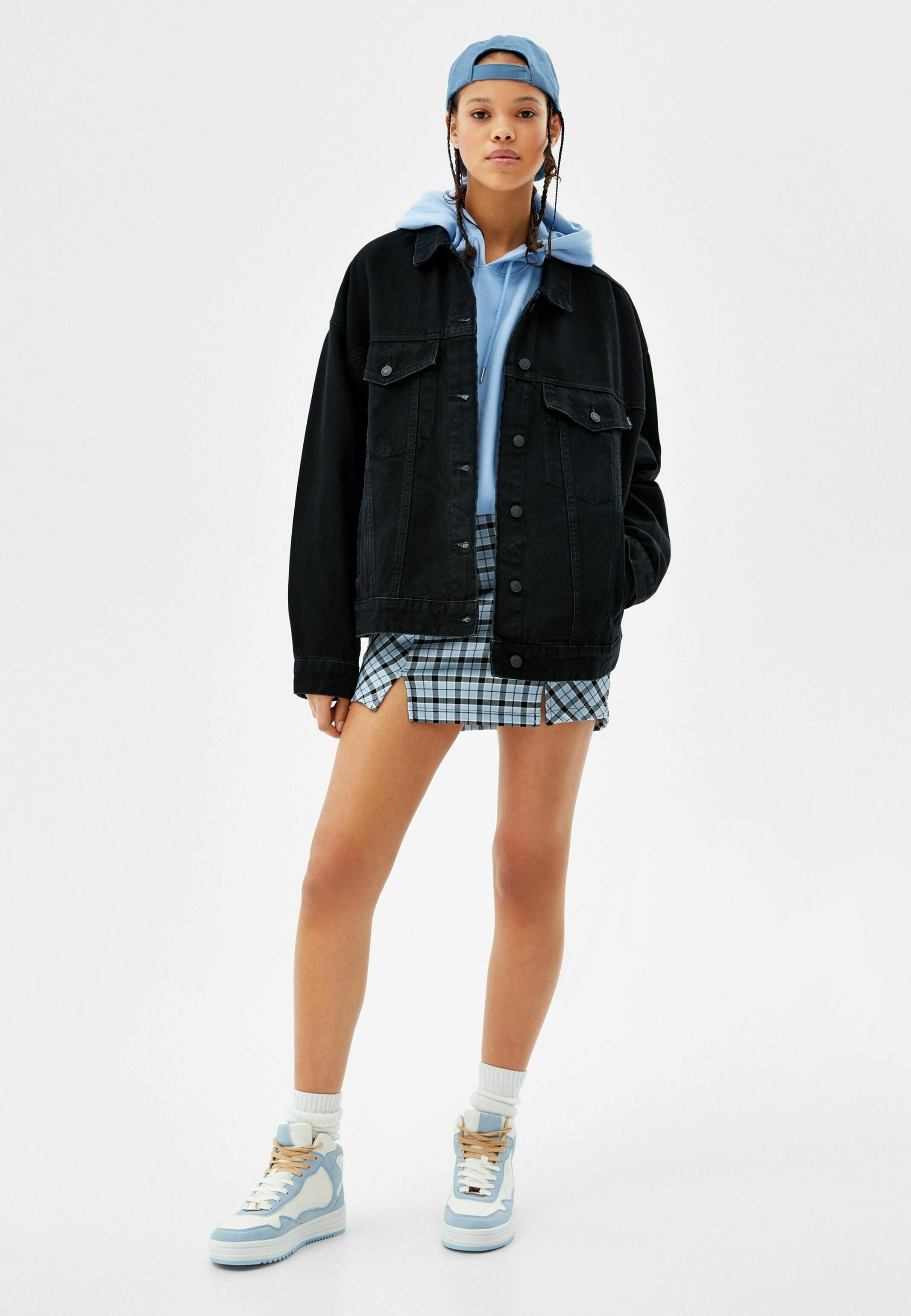 Bershka OVERSIZED - Giacca di jeans - black/nero - Zalando.it