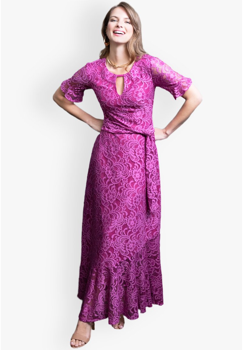 HotSquash KEYHOLE WITH HEM - Iltapuku - mauve   fuchsia