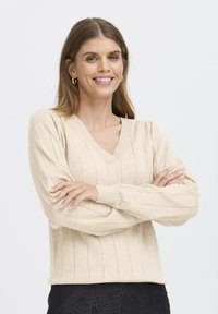 Fransa KATA - Strickpullover - feather gray melange