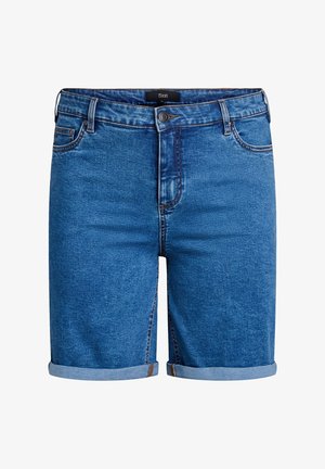 Zizzi, ENG ANLIEGENDE - Jeansshort - blue denim