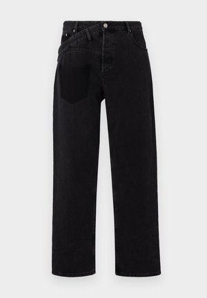 BLUEMARBLE TWISTED SEAM TROMPE  - Jean boyfriend - black