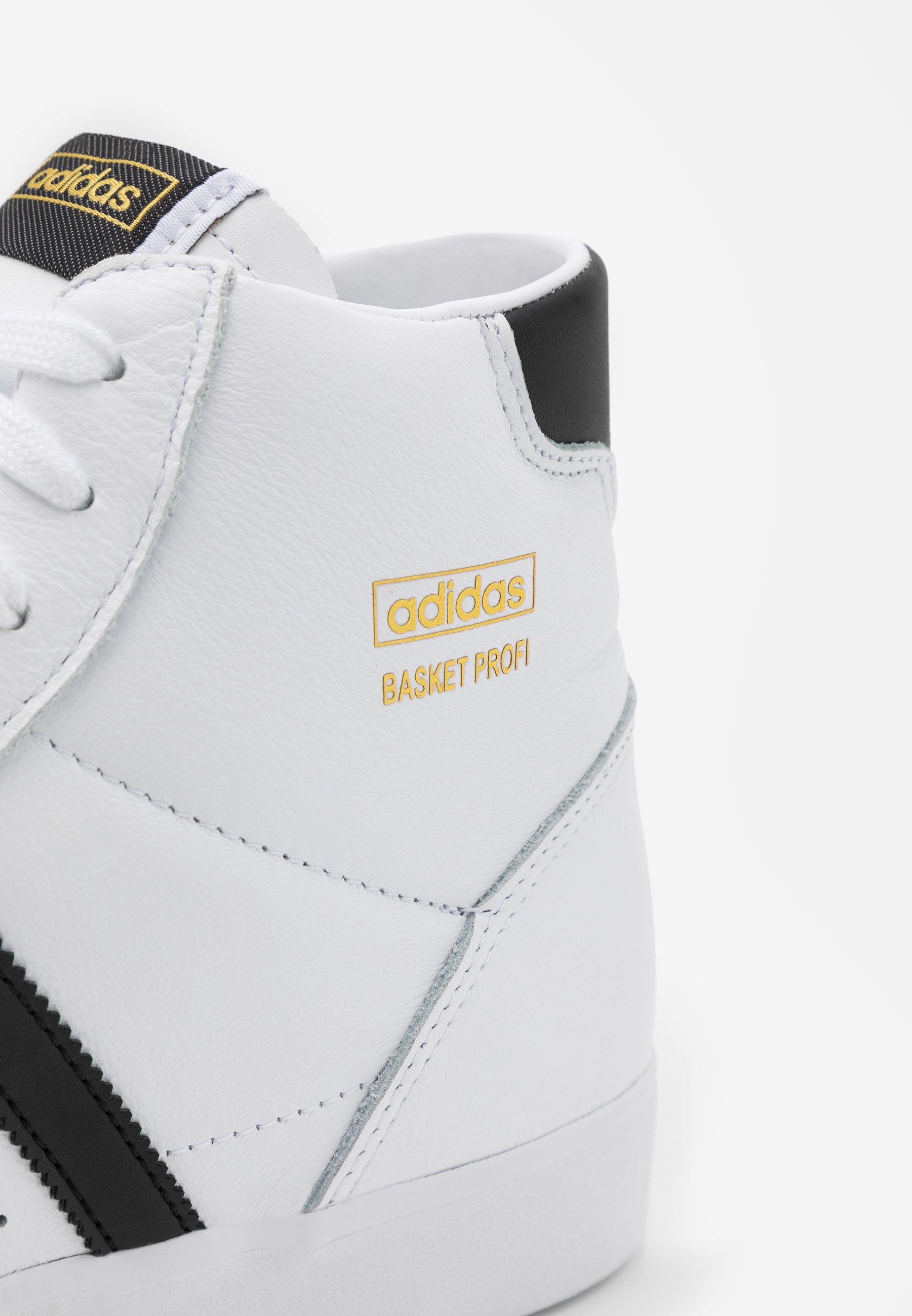 adidas Originals BASKET PROFI UNISEX - Sneakers hoog - footwear white/core  black/gold metallic/wit - Zalando.nl