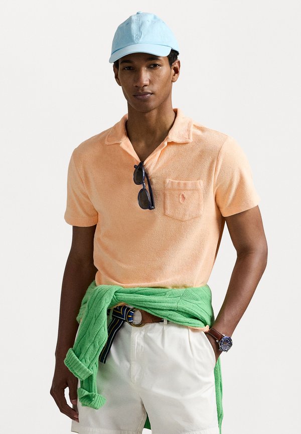 MINERAL DYED TERRY POLO SHIRT - Polo shirt - amber
