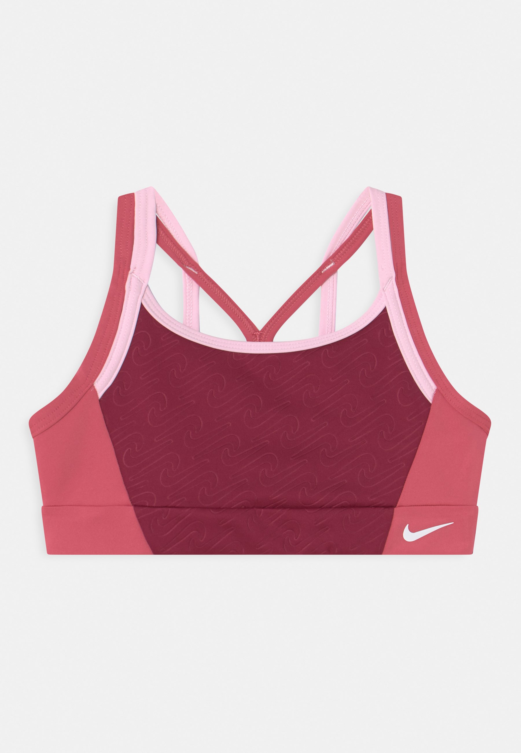 Nike Performance INDY BRA - Sport BH - rush maroon/archaeo pink/pink  foam/white/donkerroze - Zalando.nl