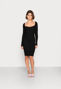 Vero Moda VMWILLOW SQUAREHEART DRESS - Vestido de dia - black