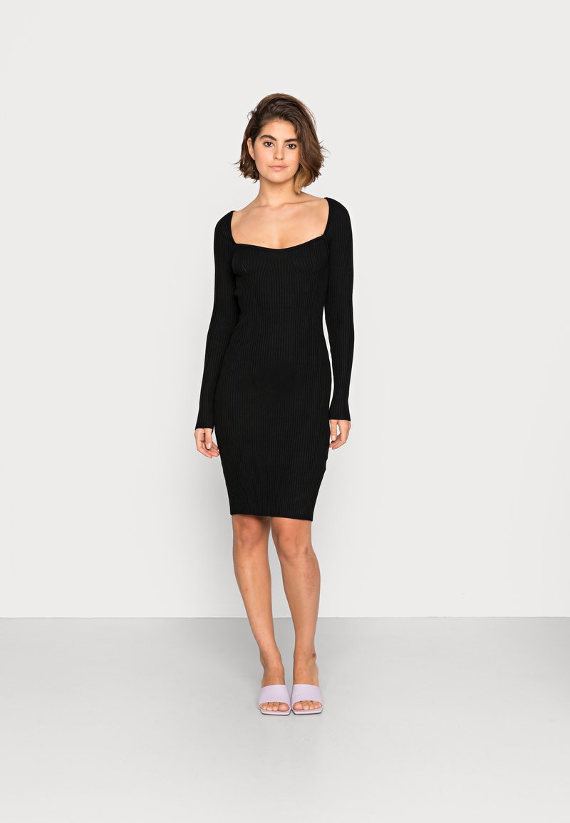 Vero Moda VMWILLOW SQUAREHEART DRESS - Vestido de dia - black
