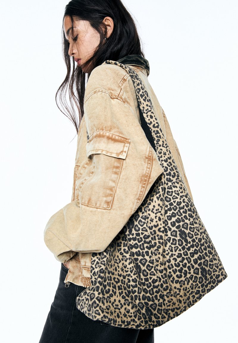 PULL&BEAR Tote bag - mottled dark brown