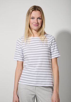 WITH STRIPES - T-shirt imprimé - grau
