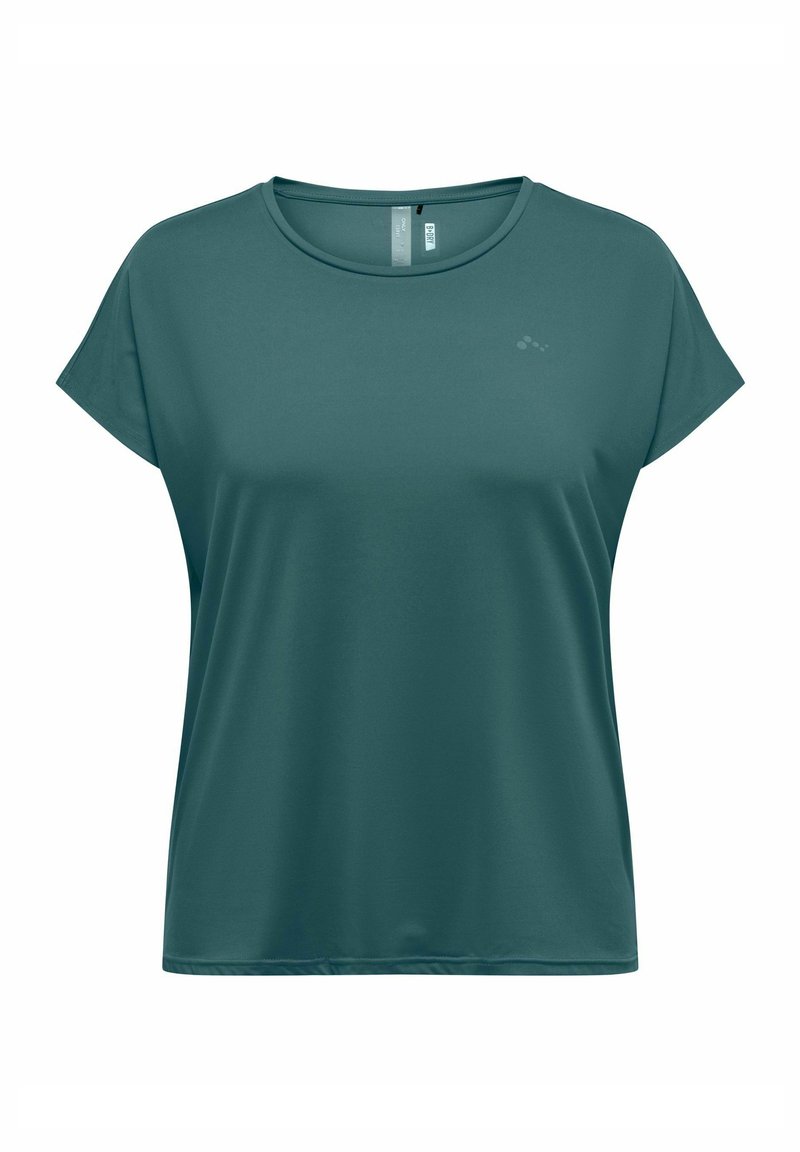Κοντομάνικο αθλητικό μπλουζάκι σε τιρκουάζ χρώμα, κατασκευασμένο από απαλό, ανθεκτικό στην υγρασία ύφασμα. Διαθέτει στρογγυλή λαιμόκοψη και μινιμαλιστικό σχ εδιασμό.