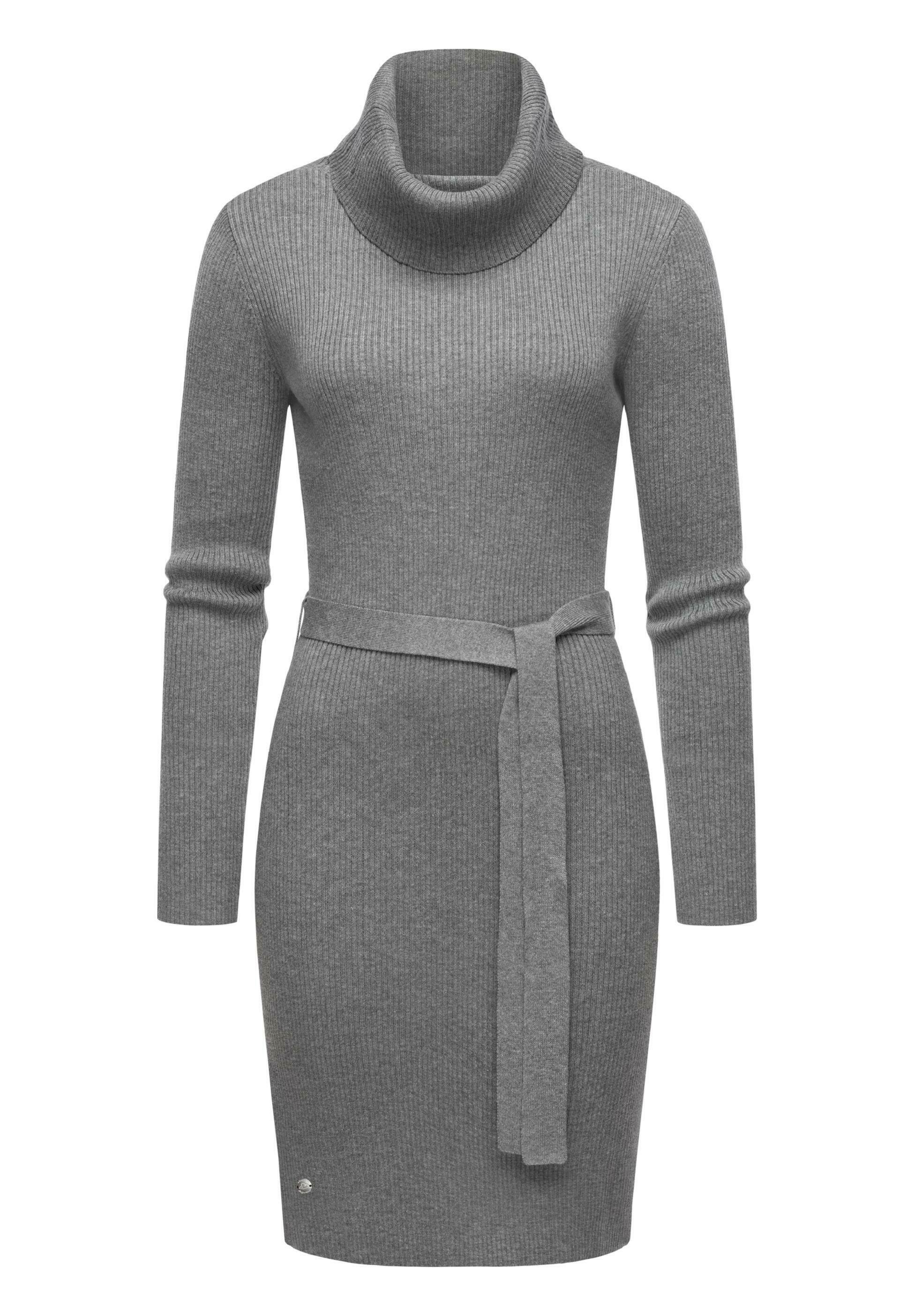 Ragwear MIYYA Gebreide jurk grey/grijs