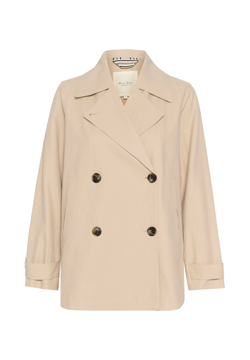 Part Two Halflange jas zandkleur Part Two Halflange jas zandkleur