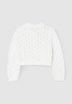 Angel & Rocket, REGULAR FIT - JESSICA COLLAR CROCHET KNIT CARDIGAN - Neuletakki - white