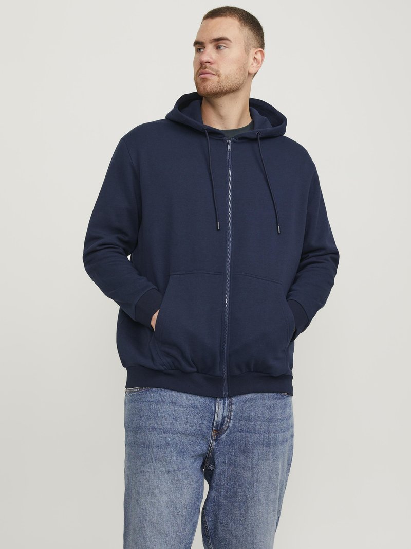 Jack & Jones - JJEBRADLEY ZIP HOOD - Sweatjakke - navy blazer, Forstør