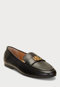 Lauren Ralph Lauren AVERI III BURNISHED LEATHER LOAFER - Jalga libistatavad jalanõud - black