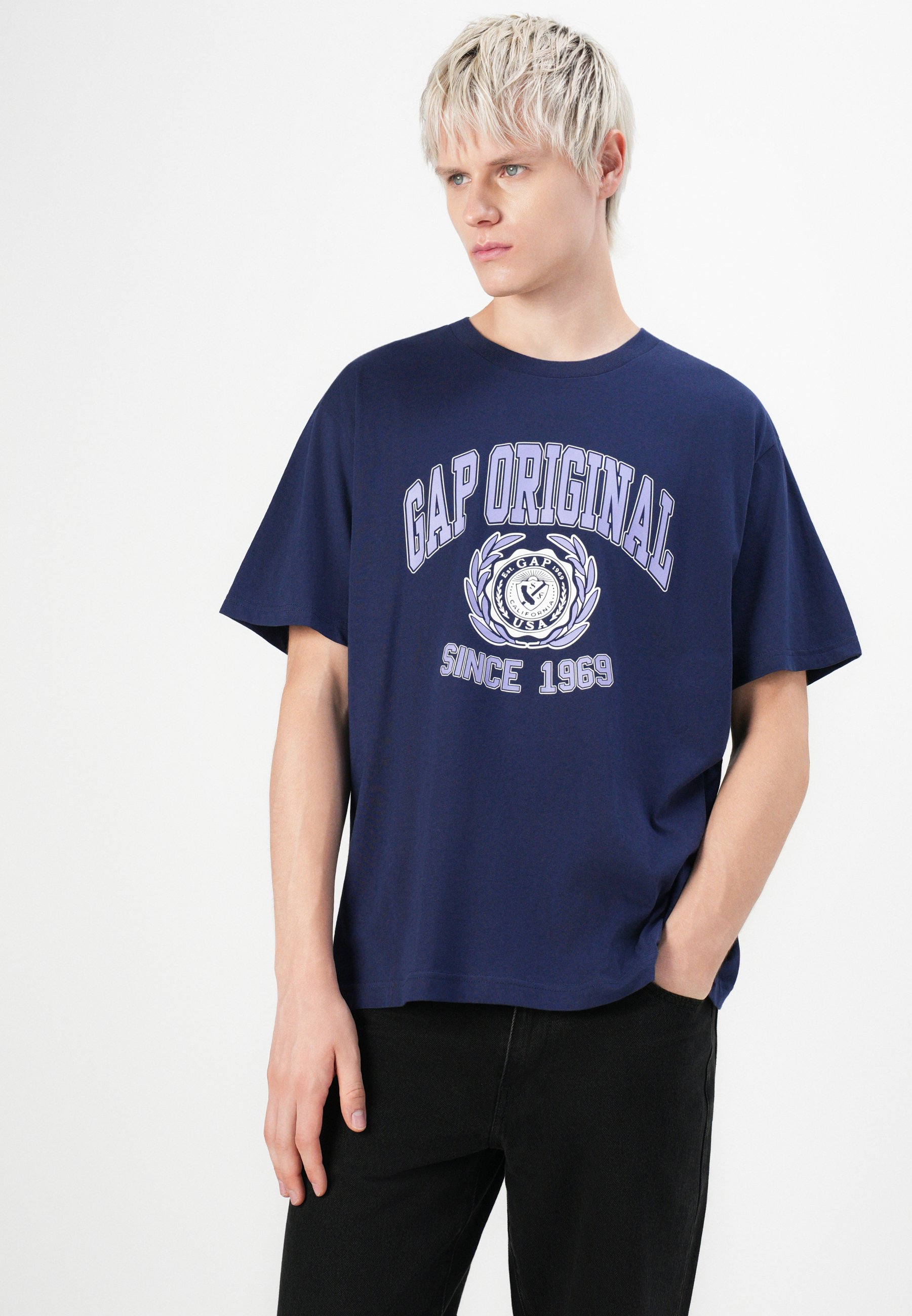GAP VINTAGE GRAPHICS - Print T-shirt - new navy/dark blue