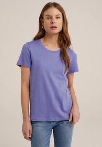 WE Fashion - T-shirts basic - violet Miniaturebillede 1