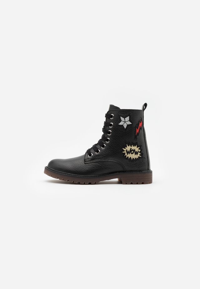 Bottines à lacets - black