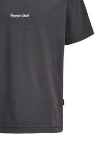 Dark gray t-shirt with short sleeves, featuring "Original Studio" embroidered in white on the front. Soft cotton fabric, relaxed fit.