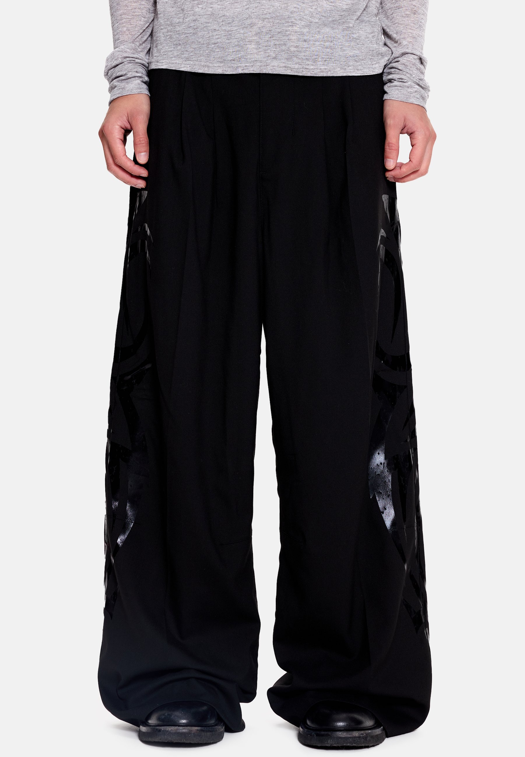Black Cross Stud Drift Jeans | Jaded London | Clothing