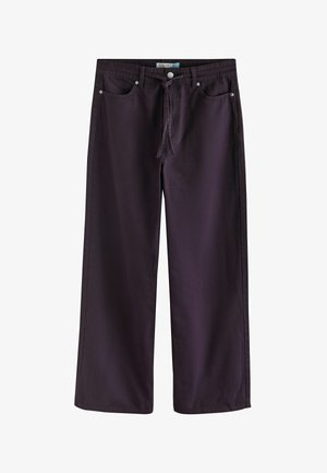 Next, PETITE FIT - WIDE LEG DRAWSTING JEANS - Wide leg - burgundy red