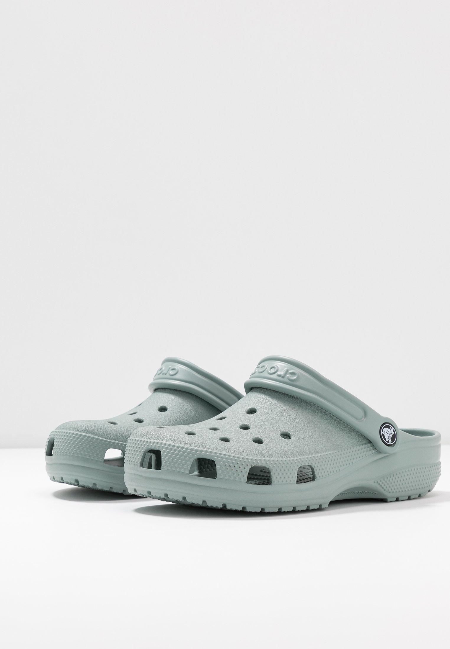 dusty green crocs