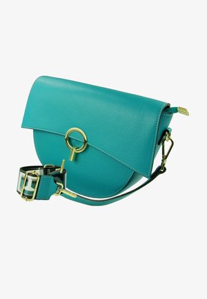DrachenLeder CITY - Cross body bag - türkis