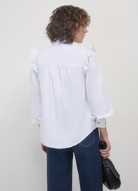 Calliope FRILL BOTTONE GIOIELLO - Button-down blouse - bianco ottico
