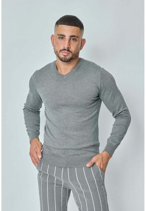 FRILIVIN UNI COL V - Pullover - gris clair
