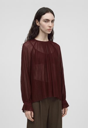Filippa K, PLISSÉ BLOUSE - Блуза - dark burgundy