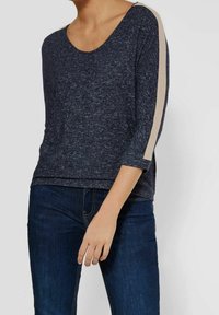 Street One Stickad tröja - mottled dark blue