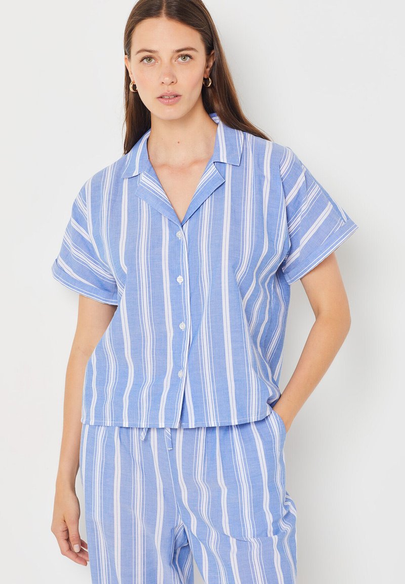 Etam Pyjamashirt blauw Etam Pyjamashirt blauw