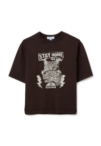 T-shirt con stampa - brown