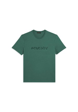 WITH BLURRED LOGO IN THE CENTRE - Camiseta estampada - green