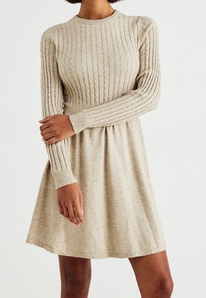 Gebreide jurk - light brown