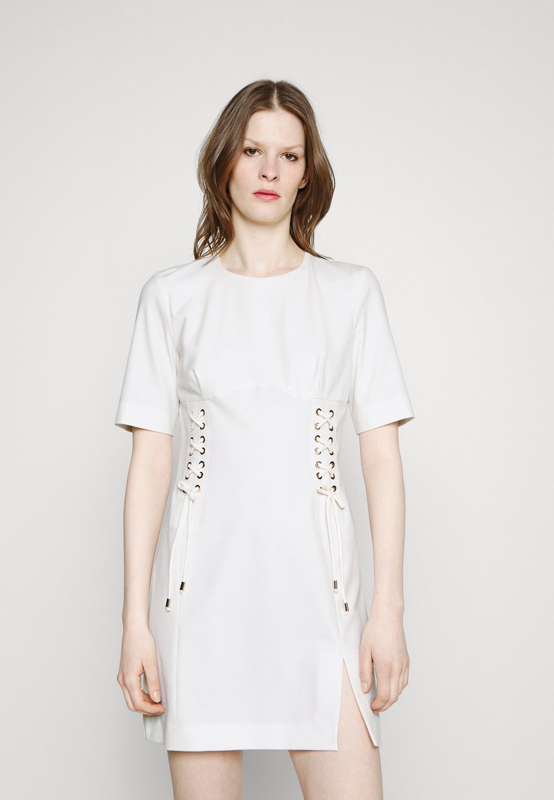 Abito Tremulo Pinko In Punto Stoffa Scuba Con Rouches. Donna