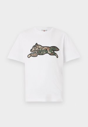 Icecream, CAMO RUNNING DOG WOODLAND - T-Shirt print - white