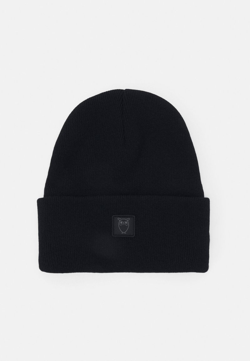 KnowledgeCotton Apparel DOUBLE LAYER BEANIE UNISEX - Čepice - black jet