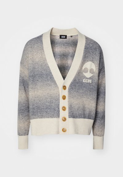 GCDS DEGRADE BUTTONED CARDIGAN - Strickjacke - beige taupe