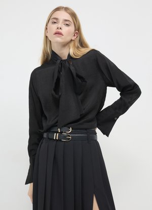 Calliope FIOCCO EFFETTO TRASPARENTE - Bluse - nero