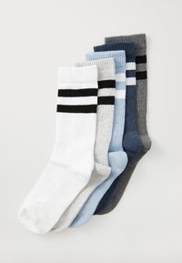 5 PACK - Strumpor - blue/mottled grey/white