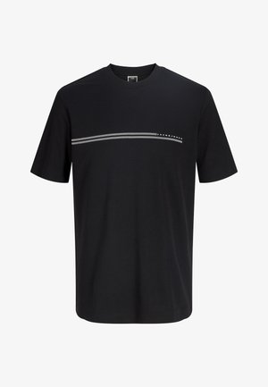 Jack & Jones, JCOFUSION CHEST BRAND TEE SS CREW SN - Printtipaita - black