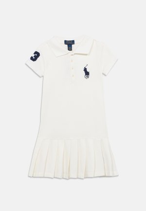 BIG PONY STRETCH MESH POLO DRESS 2-6Y - Jurk - white