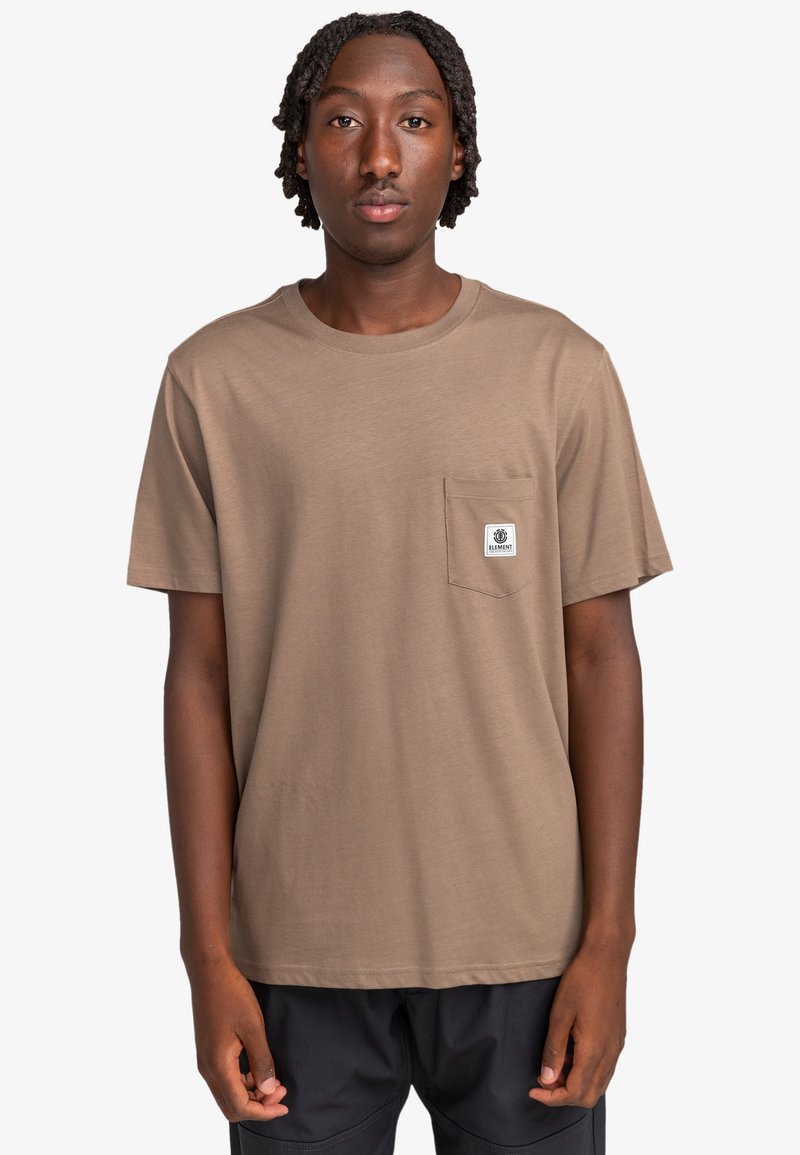 Element LABEL - Jednoduché tričko - beige