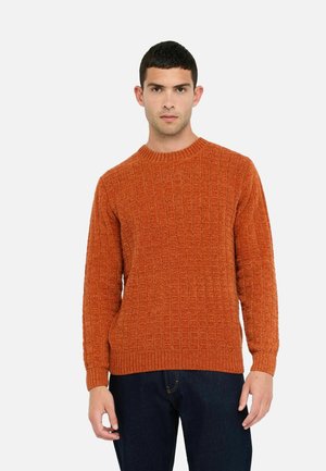 Stickad tröja - orange