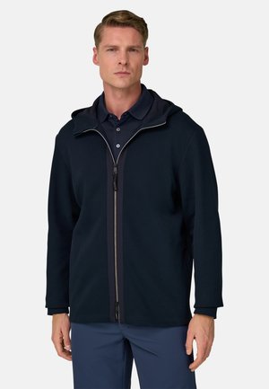 Boggi Milano B TECH B SUSTAINABLE FULL-ZIP IN LIGHTWEIGHT - Felpa con zip - navy blue