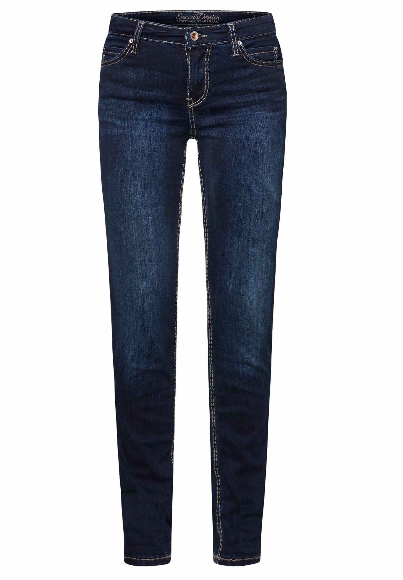 Jean Femme SOCCX Modèle Angel Slim Fit - Taille W26/L34 - Denim Bleu - Occasion Très Bon état