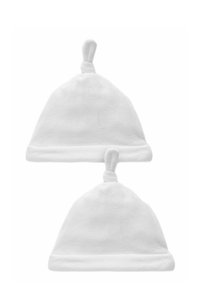Next - TIE TOP 2 PACK - REGULAR FIT - Kootud müts - white Väikepilt 1