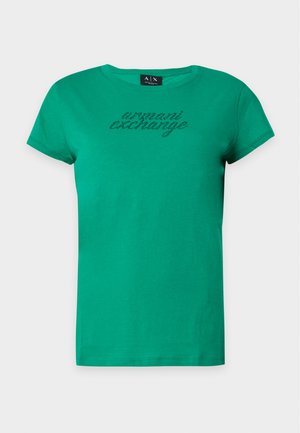 Armani Exchange, Trükipildiga T-särk - green