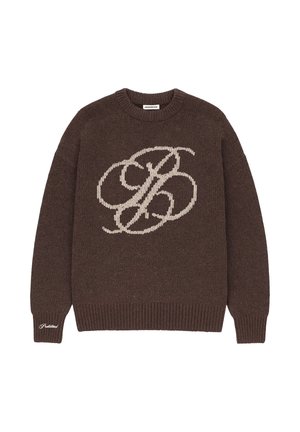 PROHIBITED, DOUBLE P KNIT SWEATER - Πουλόβερ - brown