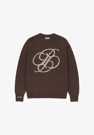 PROHIBITED, DOUBLE P KNIT SWEATER - Πουλόβερ - brown
